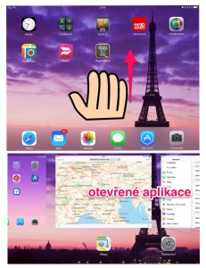 zobrazení otevřených aplikací iPad